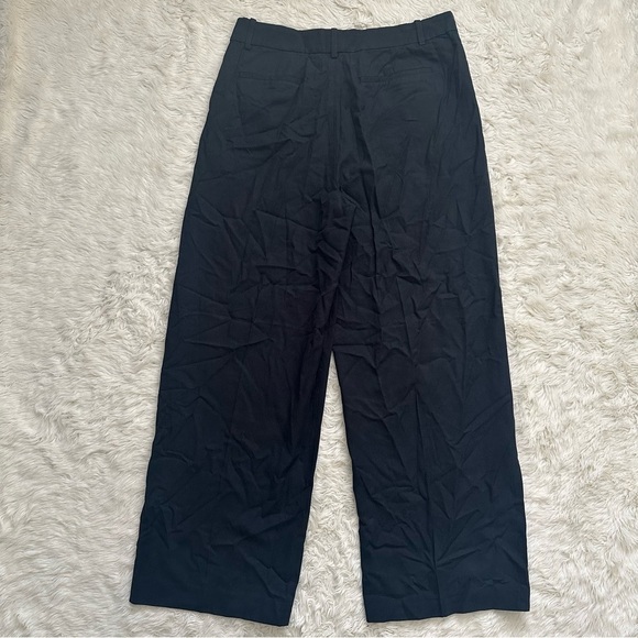 Madewell Trousers Slouchy Straight Pants in Drapey Twill True Black 10 NWT New - Picture 6 of 13